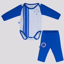 Kit Body Cruzeiro Jogo Infantil Branco e Azul Kit Body Cruzeiro Jogo Infantil Branco e Azul