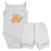 Kit Body De Alça e Short Bebê Menina Sortido Primavera Verão Kit Body De Alça e Short Bebê Menina Sortido Primavera Verão