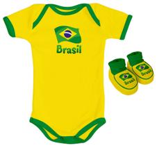 Kit Body E Pantufa Colorido Times De Futebol Torcida Baby Kit Body E Pantufa Colorido Times De Futebol Torcida Baby