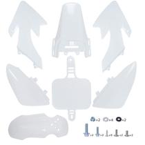 Kit Body Fender Podoy CRF50 de plástico branco com parafusos