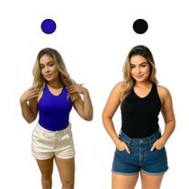 Kit Body Forrado No Busto Suplex Com Fecho Regulável