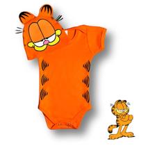 Kit Body Garfield com Touca Personagens Fantasia Bebe