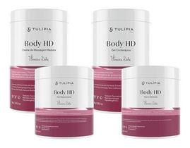 Kit Body Hd Tulipia Para Tratamento Corporal - 4 Itens Kit Body Hd Tulipia Para Tratamento Corporal - 4 Itens