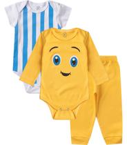 Kit Body Infantil 3 Peças Kappes Amarelo