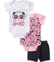 Kit Body Infantil Curto 3 Peças Select Rosa Kit Body Infantil Curto 3 Peças Select Rosa
