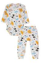 Kit Body Infantil Manga Longa + Calça Urso kit conjunto