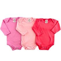 Kit Body Liso Suedine bebê 3 peças Menino, Menina e Neutro Kit Body Liso Suedine bebê 3 peças Menino, Menina e Neutro