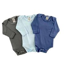 Kit Body Liso Suedine bebê 3 peças Menino, Menina e Neutro