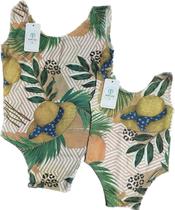 Kit Body Mãe e Filha Estampa Chapéu Tamanho Único Kit Body Mãe e Filha Estampa Chapéu Tamanho Único