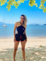 KIT Body Maiô Com Bojo Short Tactel preto Tamanho Único KIT Body Maiô Com Bojo Short Tactel preto Tamanho Único