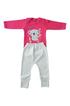 Kit Body Manga Longa e Culote Bebê Menina Koala