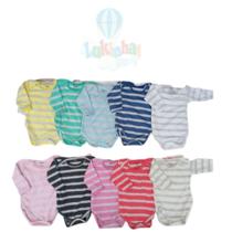 Kit Body Manga longa Listrado C/ 3 Peças - ALYAHT (REF: B.L 52)