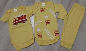 Kit body masculino manga longa