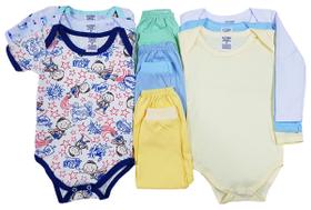 Kit Body Mijão Roupa De Bebê Recém Nascido 9 Peças Kit Body Mijão Roupa De Bebê Recém Nascido 9 Peças