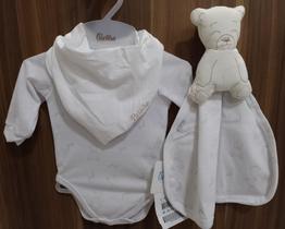 Kit Body + Naninha + Bandana Paraiso Luxo Bebê Unissex 12912 Kit Body + Naninha + Bandana Paraiso Luxo Bebê Unissex 12912