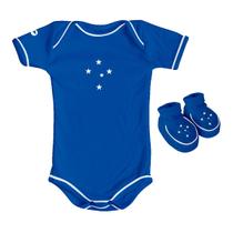 Kit Body + Pantufa Cruzeiro Torcida Baby Oficial - Infantil Kit Body + Pantufa Cruzeiro Torcida Baby Oficial - Infantil