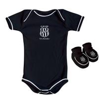 Kit Body + Pantufa para Bebê da Ponte Preta 033a