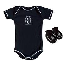 Kit Body + Pantufa para Bebê da Ponte Preta 033a Kit Body + Pantufa para Bebê da Ponte Preta 033a