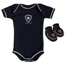Kit Body + Pantufa para Bebê do Botafogo 033a