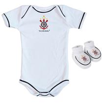 Kit Body + Pantufa para Bebê do Corinthians Torcida Baby - 033