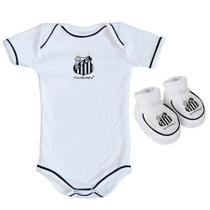 Kit Body + Pantufa para Bebê do SantosTorcida Baby - 033
