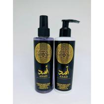Kit Body Splash Árabe e Creme Hidratante Corporal Árabe Body Splash Feminino e Masculino