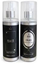 Kit Body Splash Árabe Nuit + Oud Bello 200ml Perfume Corporal Masculino Feminino