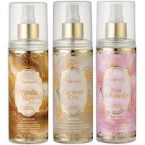 Kit Body Splash Árabe Vanilla Run Pink Chantilly Caramel Kiss