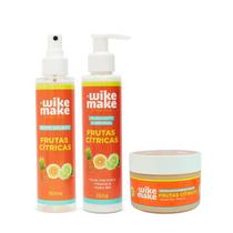 Kit Body Splash, Creme, Esfoliante Frutas Cítricas Wike Make