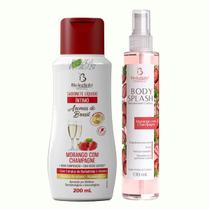 Kit Body Splash e Sabonete Líquido Íntimo Morango com Champagne Bio Instinto Kit Body Splash e Sabonete Líquido Íntimo Morango com Champagne Bio Instinto