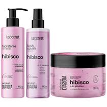 Kit Body Splash + Esfoliante + Hidratante Corpo E Rosto Labotrat Cheiro De Fruta Hibisco 300g Kit Body Splash + Esfoliante + Hidratante Corpo E Rosto Labotrat Cheiro De Fruta Hibisco 300g