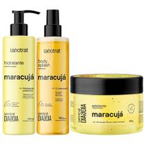 Kit Body Splash + Esfoliante + Hidratante Corpo E Rosto Labotrat Cheiro De Fruta Maracuja 300g