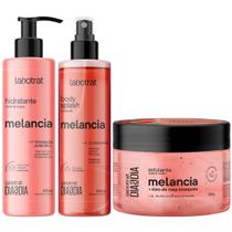 Kit Body Splash + Esfoliante + Hidratante Corpo E Rosto Labotrat Cheiro De Fruta Melancia 300g Kit Body Splash + Esfoliante + Hidratante Corpo E Rosto Labotrat Cheiro De Fruta Melancia 300g