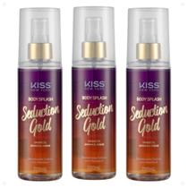 Kit Body Splash Kiss New York Seduction Gold BS06B Com 3 200ml