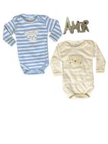 Kit Body TAM M Flaphy Divertidos Amarelo e azul