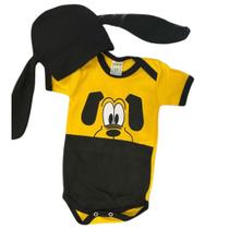 kIT Body + Touca Pluto Temáticos Infantil Personagens Mesversario Fantasia