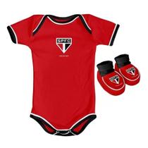 Kit Body Vermelho + Pantufa Para Bebê São Paulo Torcida Baby Unisex Kit Body Vermelho + Pantufa Para Bebê São Paulo Torcida Baby Unisex