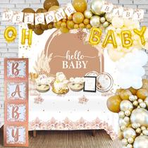 Kit Boho de Decoração para Chá de Bebê REGAL DECORATIONS com 254 Peças Kit Boho de Decoração para Chá de Bebê REGAL DECORATIONS com 254 Peças