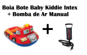 Kit Boia Bote com Fralda Baby Kiddie Bombeiro Intex + Bomba de Ar Manual