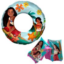 Kit Boia Circular Boia Braço Moana Infantil Princesa Disney