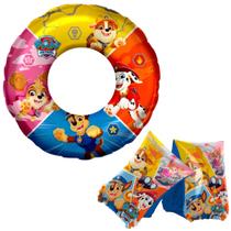 Kit Boia Circular Braço Patrulha Canina Infantil Paw Patrol Kit Boia Circular Braço Patrulha Canina Infantil Paw Patrol