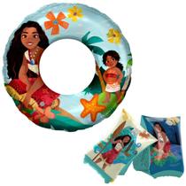 Kit Boia Circular E Braço Infantil Moana 2 Princesa Disney