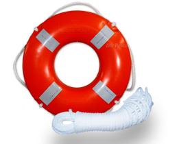 Kit Boia Circular Salva Vidas 50cm Classe II Corda Retinida 20 mt