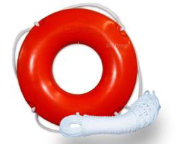 Kit Boia Circular Salva Vidas 50cm Classe III + Corda Retinida 20 mt