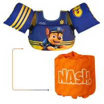 Kit Bóia Colete Salva Vidas Bóia Auxiliar Infantil Patrulha Canina Kit Bóia Colete Salva Vidas Bóia Auxiliar Infantil Patrulha Canina