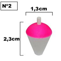 Kit Boia de Pesca Isopor Nº0 Até Nº8 Pescaria Pesqueiro Rio Pacotes Com 100 Unidades