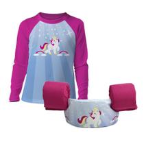 KIT Boia infantil de 1 a 6 anos + Camisa De Proteção Solar UV 50