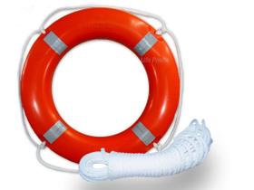 Kit Boia Salva Vidas 70cm 2,5kg Classe I + Corda Retinida 30 Mts