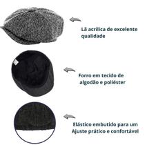 Kit Boinas Masculina Inglesa E Italiana Preta/Branca E Preta Kit Boinas Masculina Inglesa E Italiana Preta/Branca E Preta