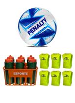 Kit Bola Campo Penalty Bravo XXV Cesta 6 Squeeze 6 Coletes